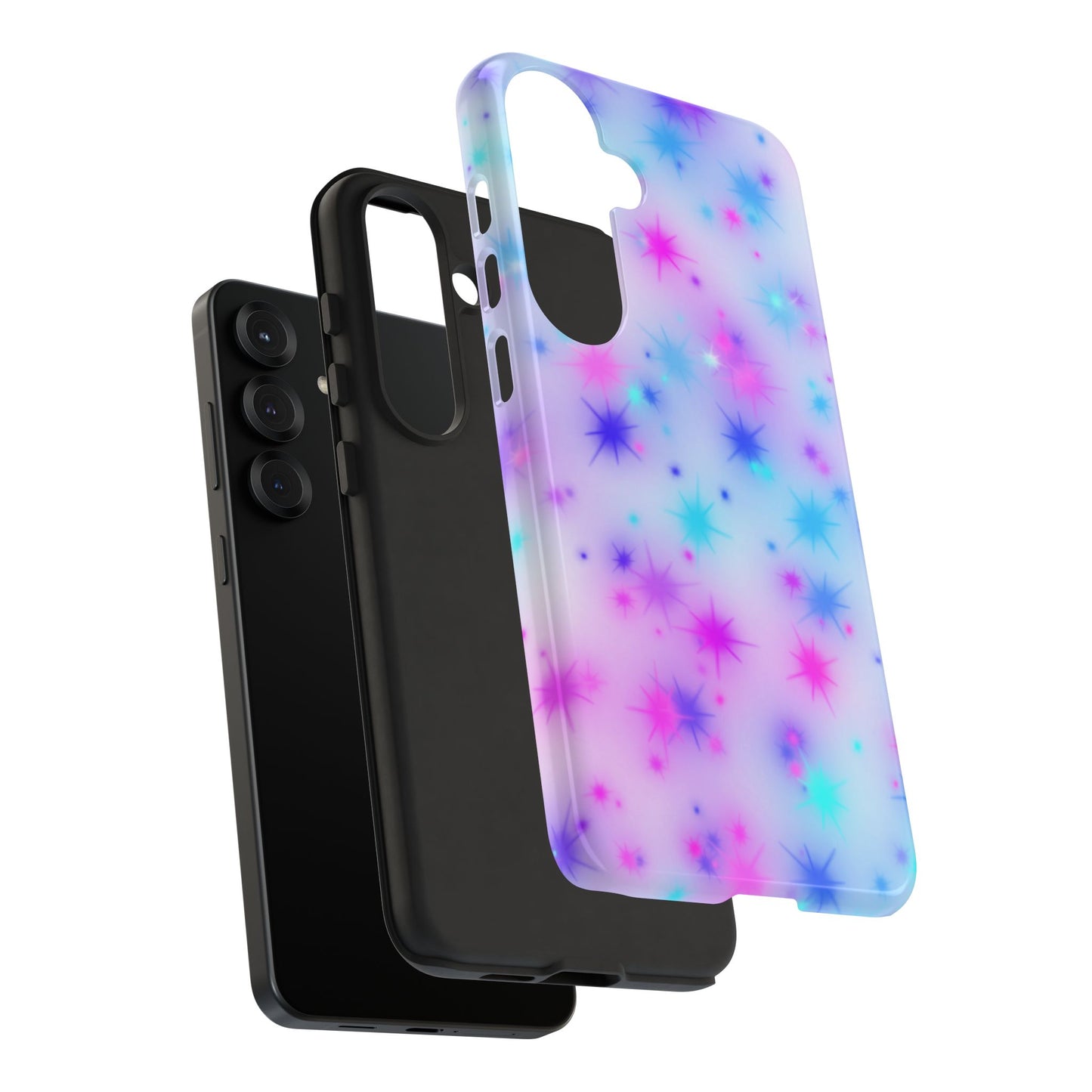 Galaxy Sparkle Tough Phone Case - Pastel Starburst Protective Cover