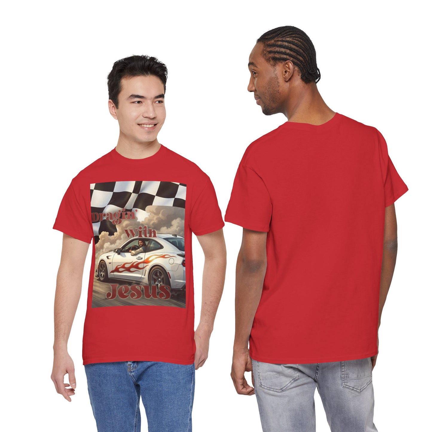 Racing With Jesus T-Shirt — Faith & Speed Graphic Tee