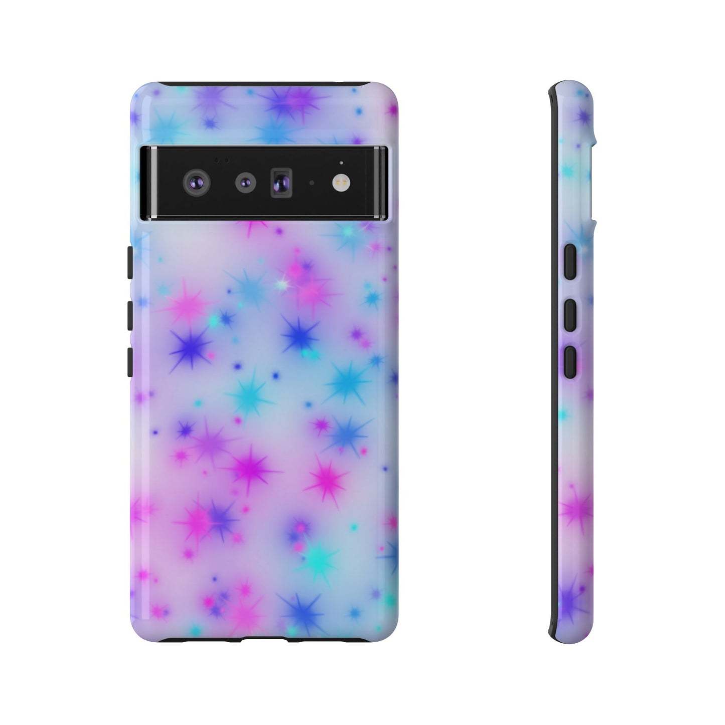 Galaxy Sparkle Tough Phone Case - Pastel Starburst Protective Cover