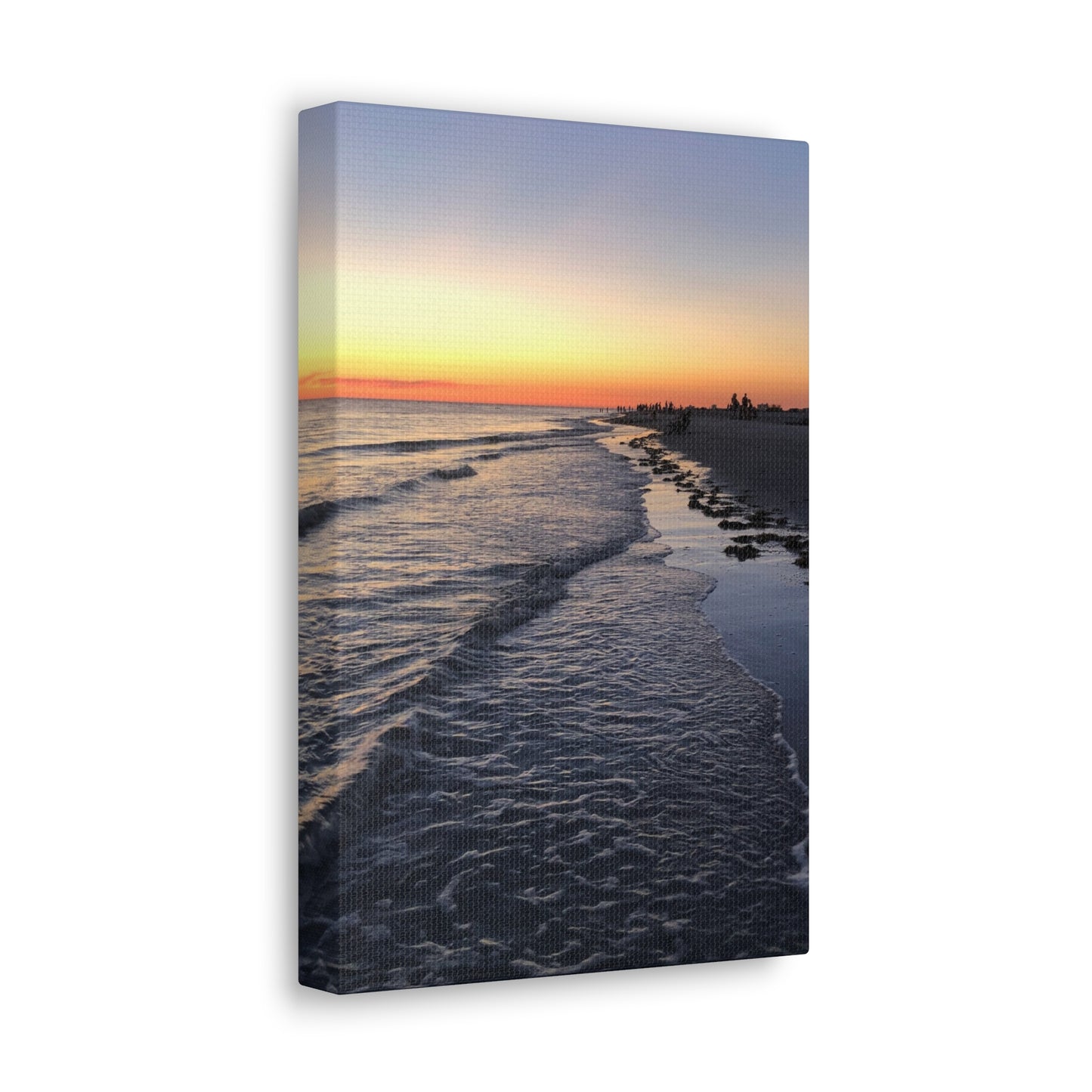 Sunset Beach Canvas Print — Coastal Wall Art for Living Room & Bedroom