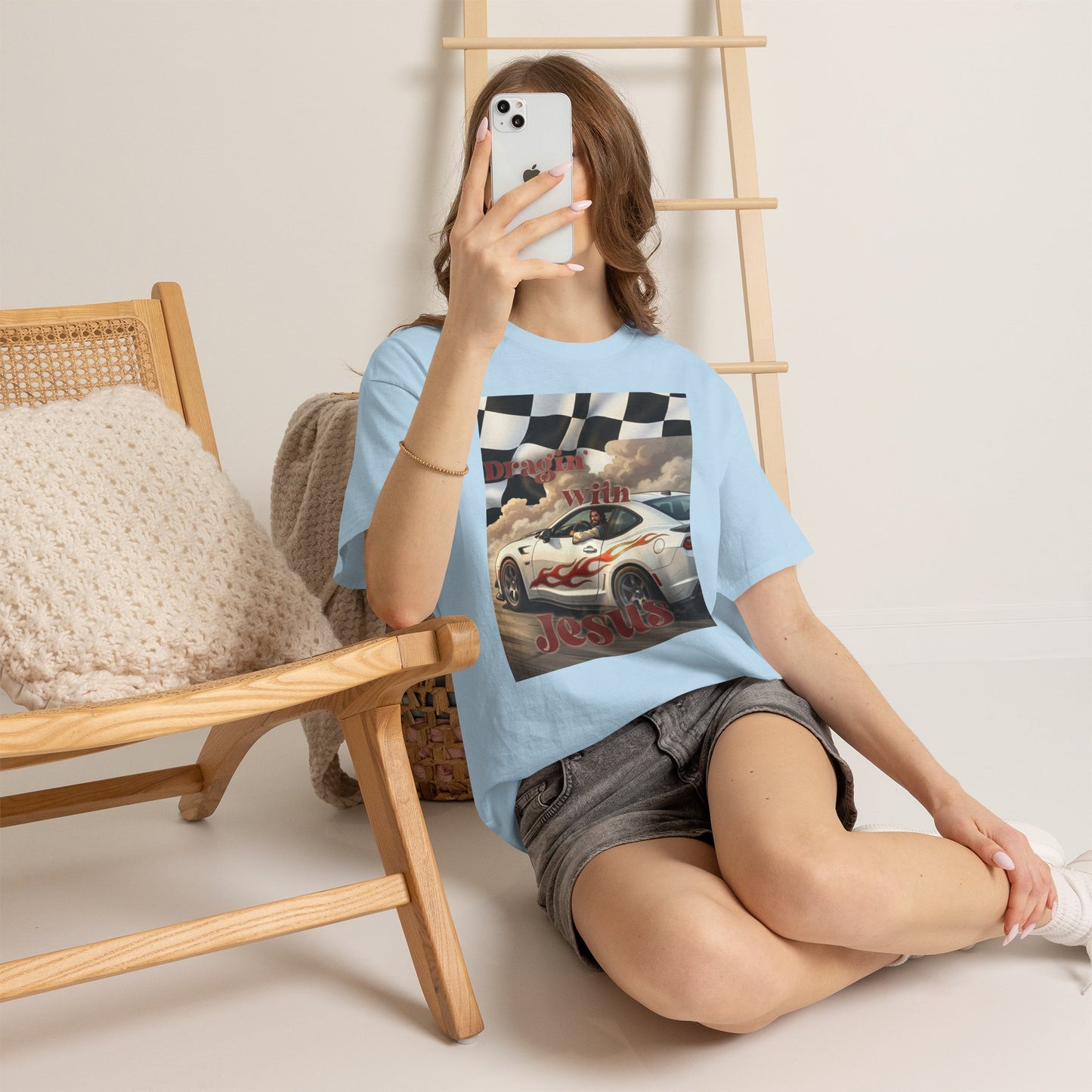 Racing With Jesus T-Shirt — Faith & Speed Graphic Tee