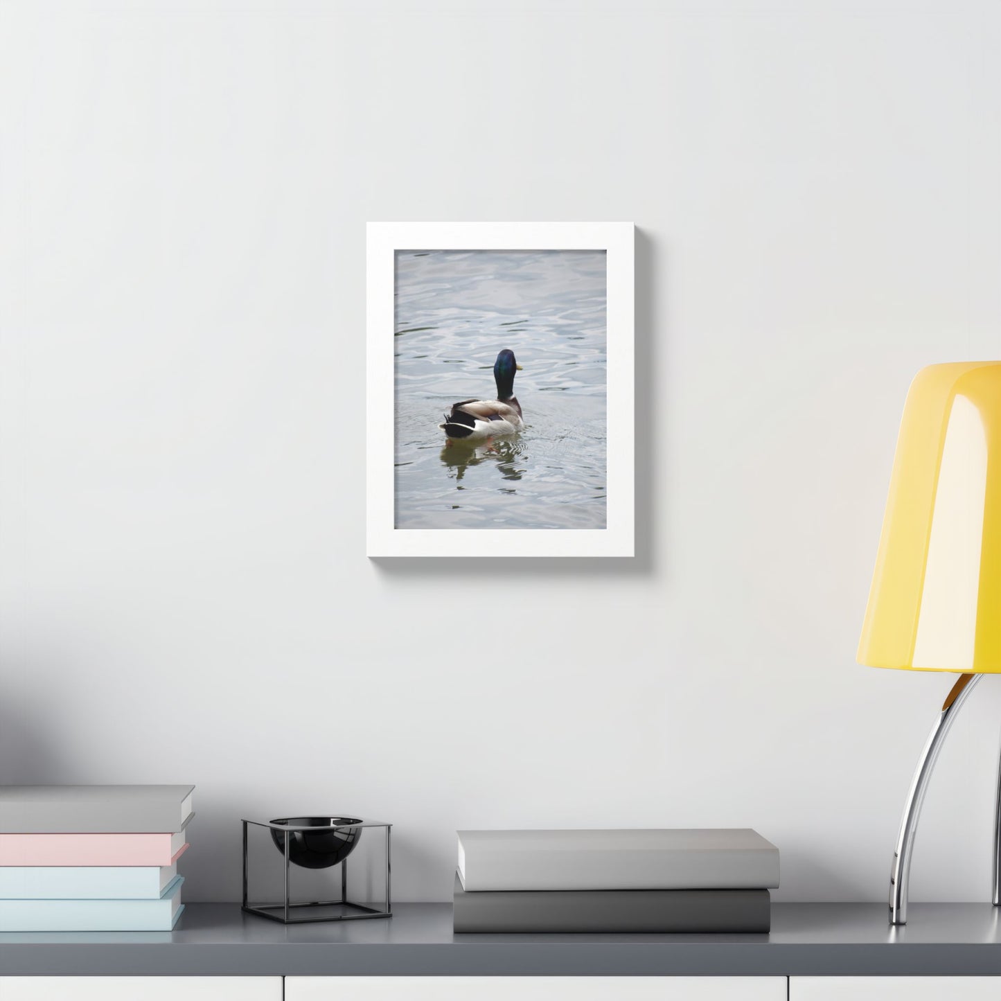 Mallard Duck Framed Poster – Serene Waterfowl Photography Wall Art