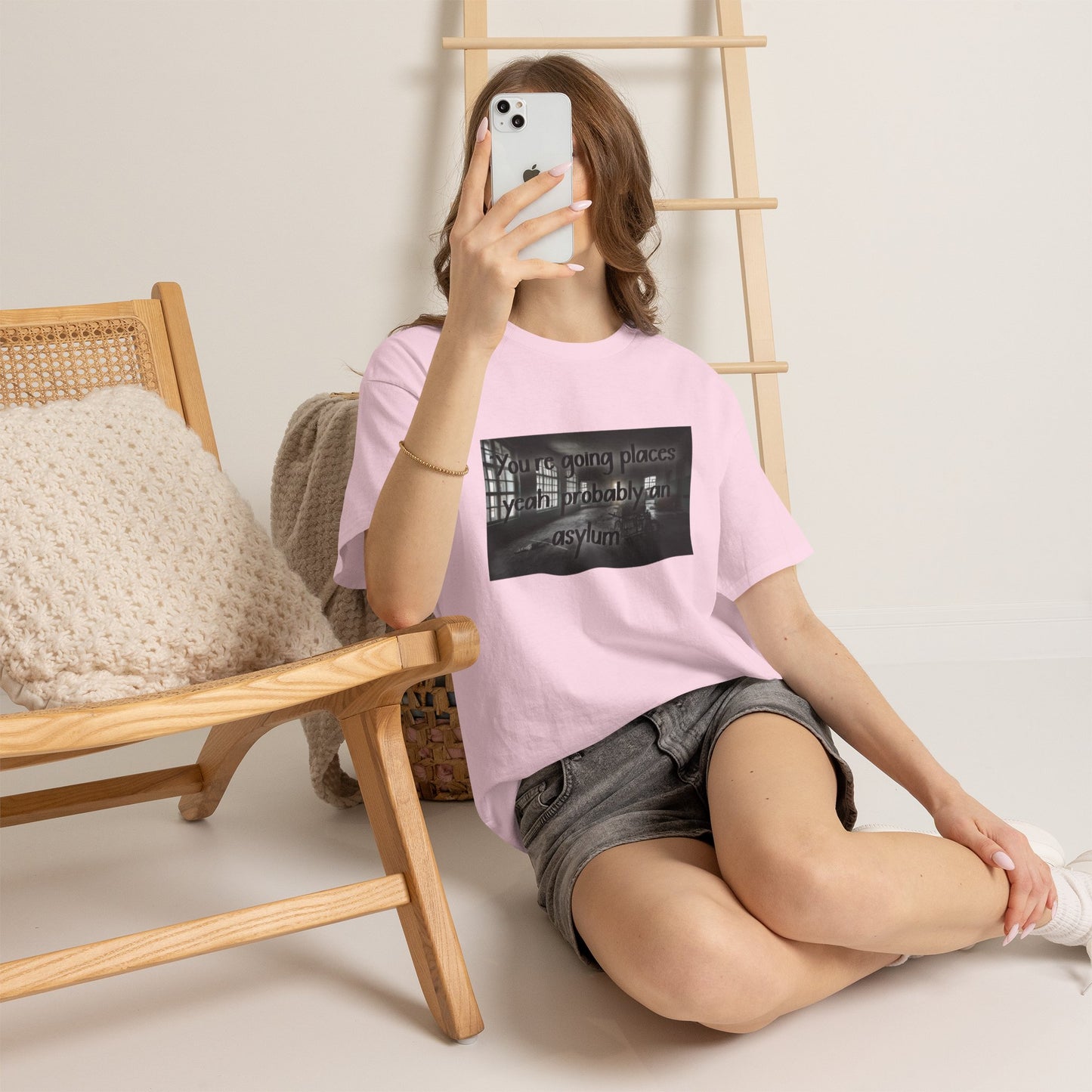 Dark Asylum Photo Tee — "You're Going Places, Yeah Probably the Asylum"
