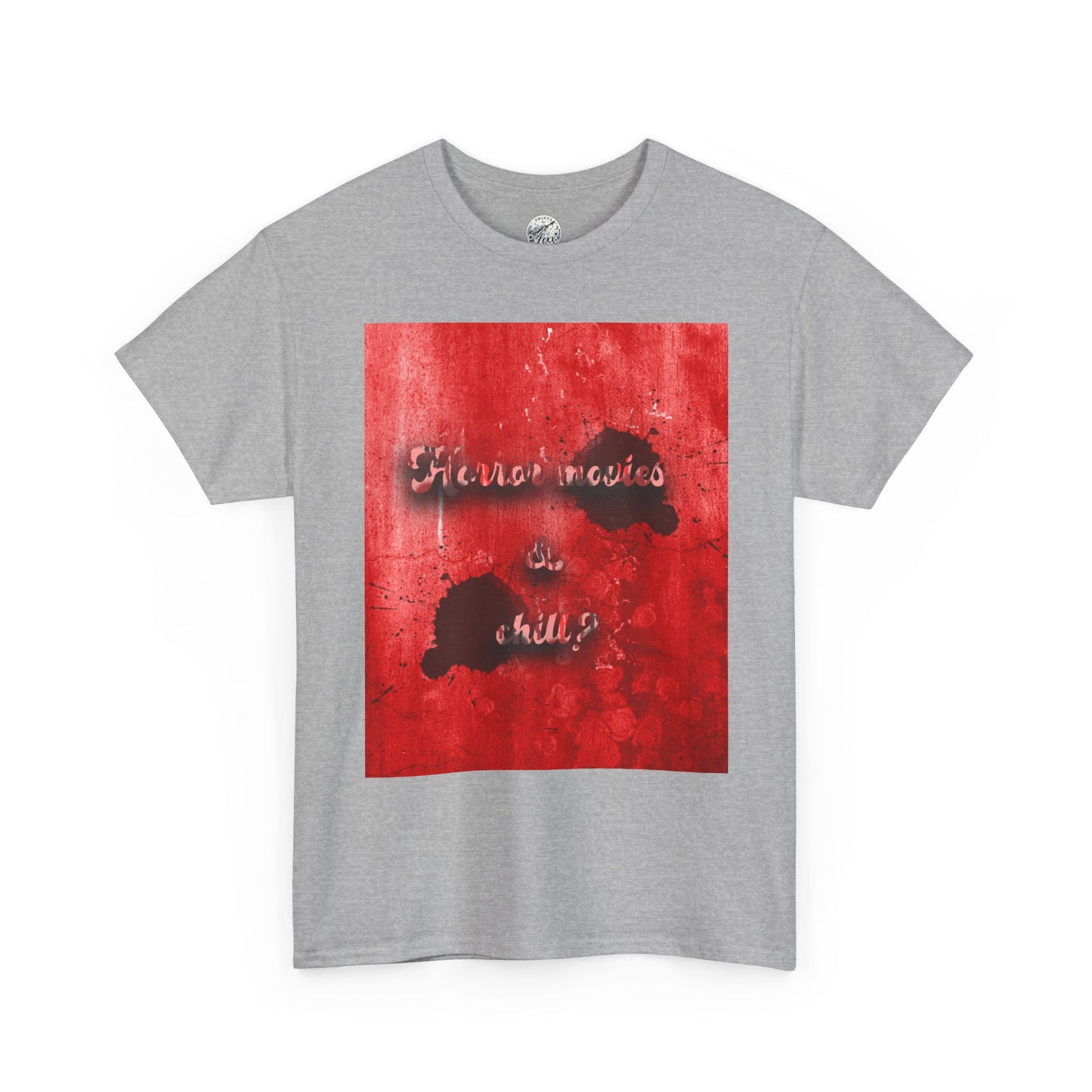 Graphic Tee – 'Horror movies & chill’ Ink Splash Design