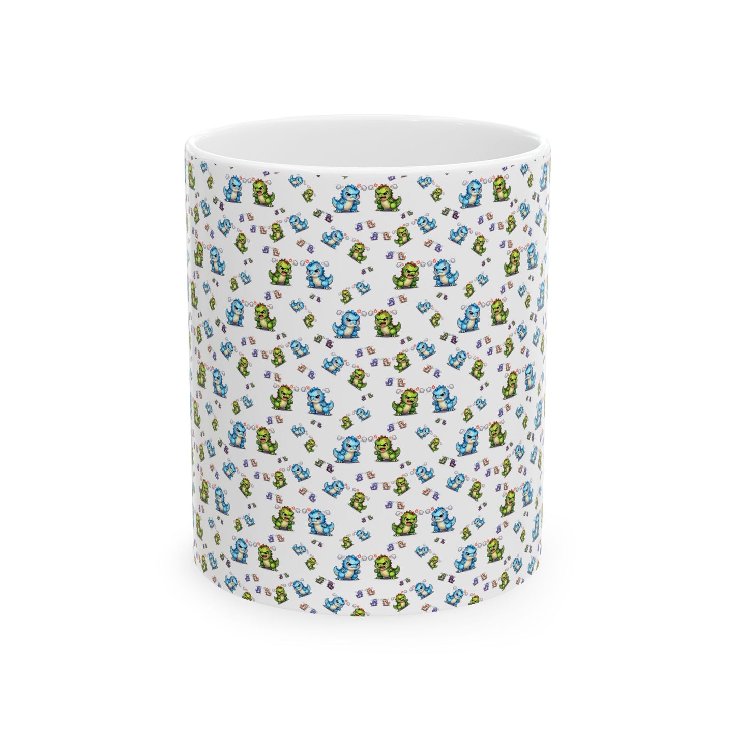 Dinosaur print Ceramic Mug, (11oz, 15oz)