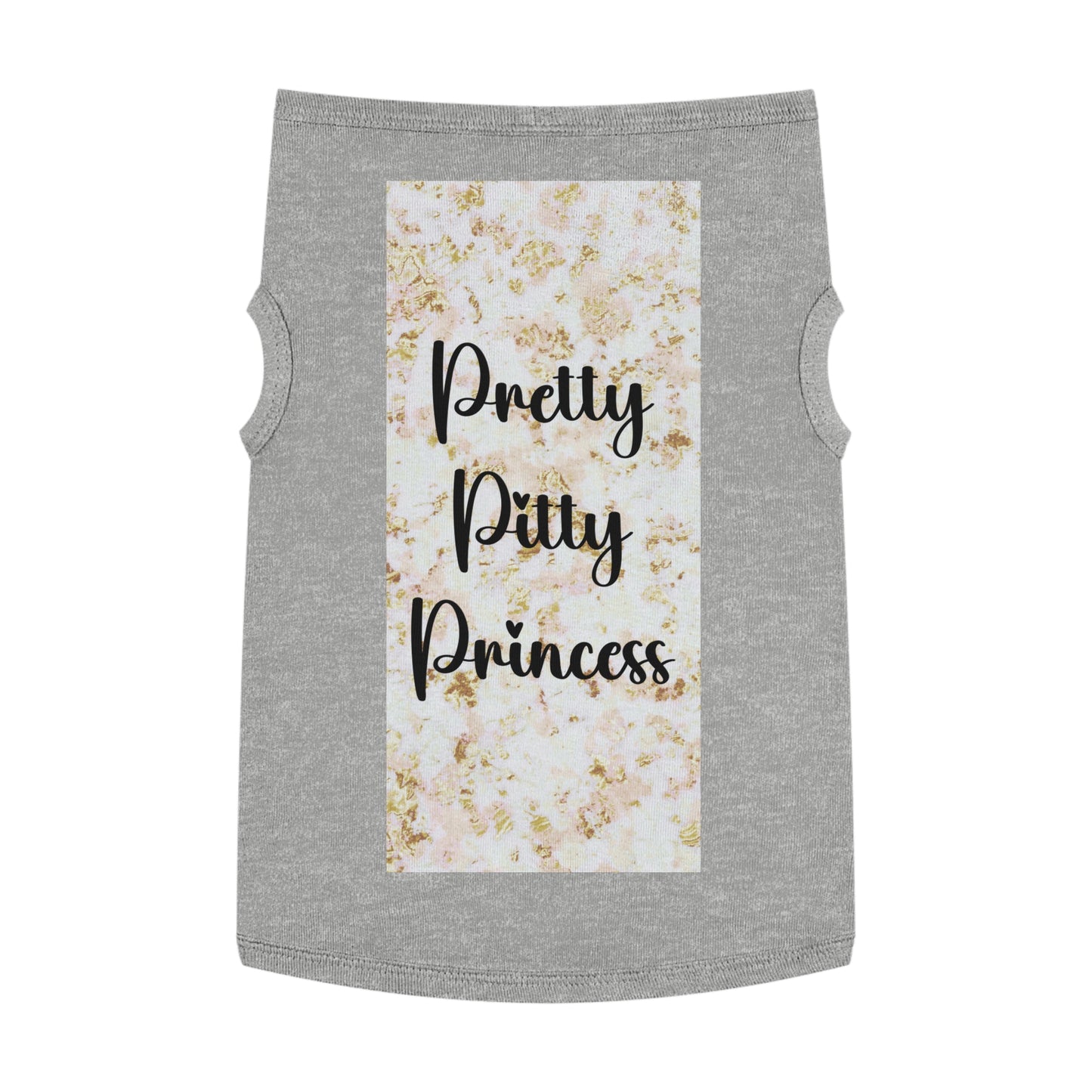 Pet Tank Top — "Pretty Pitty Princess" Cute Sparkle Dog Tank for Small Pits & Pitbull Lovers