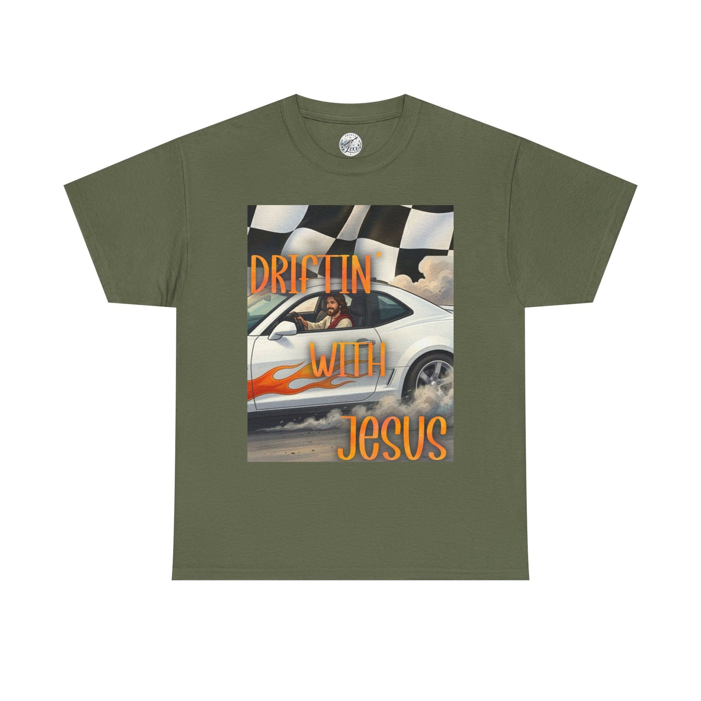 Driftin' with Jesus T-Shirt — Christian Racing Graphic Tee