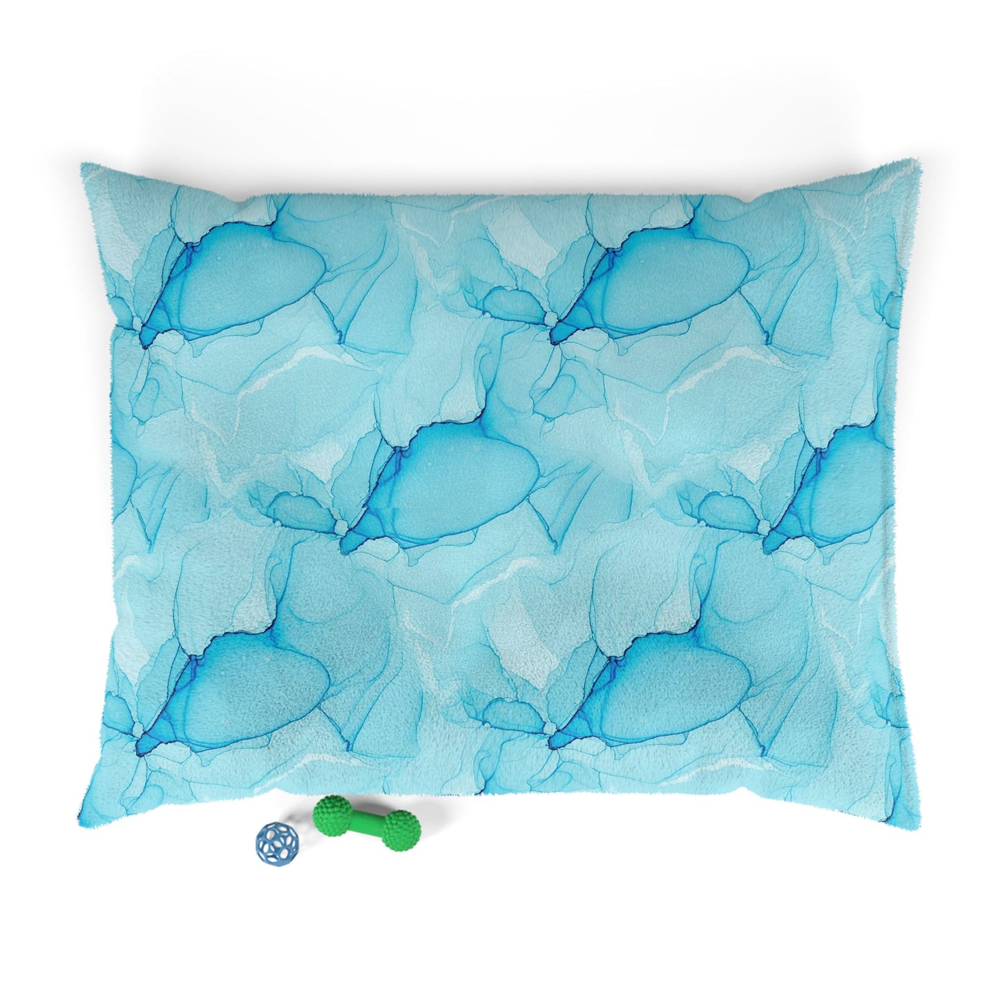 Blue Marble Pet Bed — Plush Dog & Cat Cushion