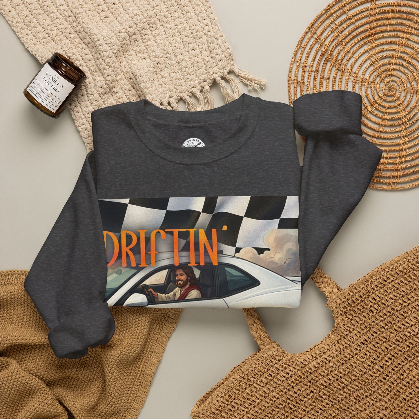 Drifting with Jesus Unisex Heavy Blend™ Crewneck Sweatshirt