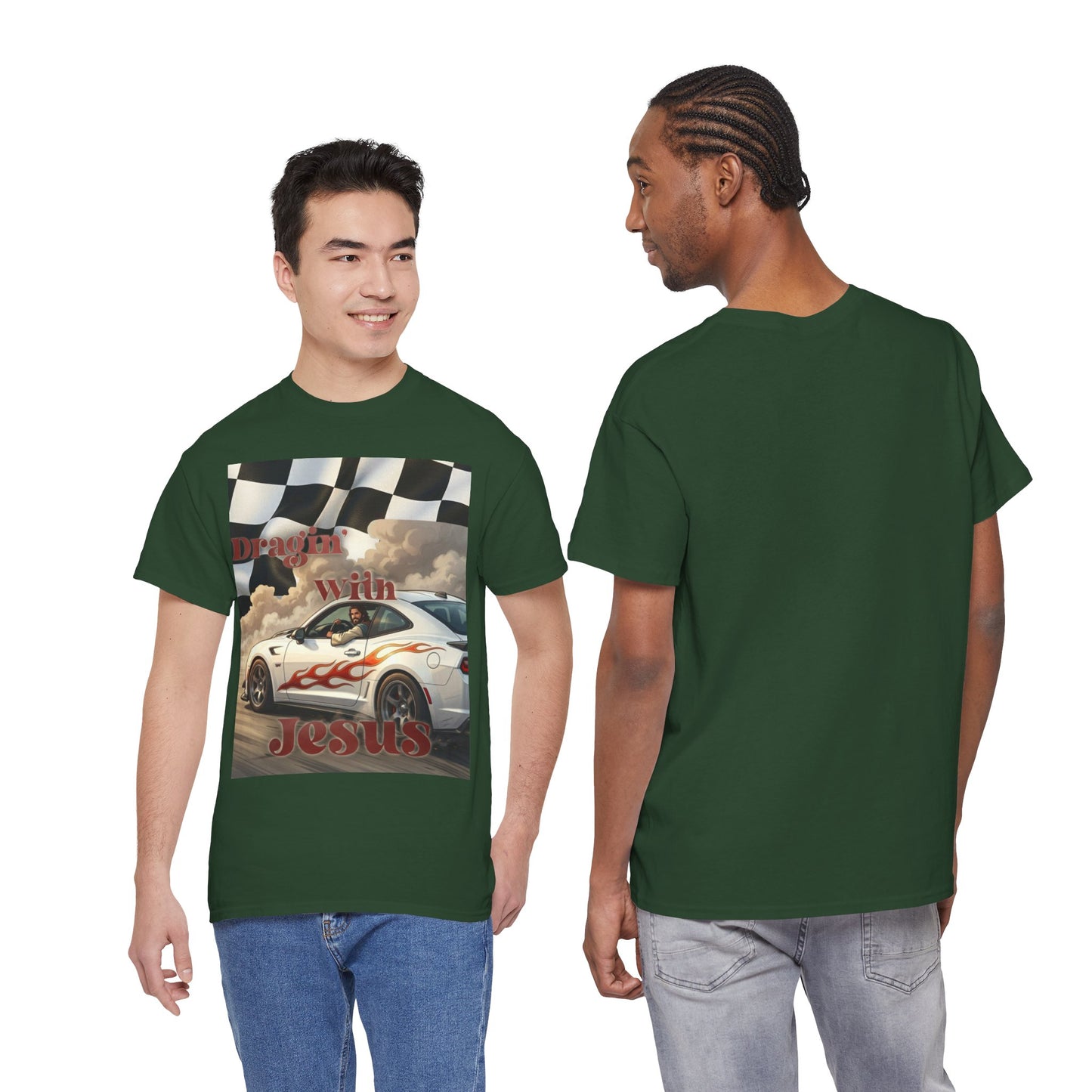 Racing With Jesus T-Shirt — Faith & Speed Graphic Tee
