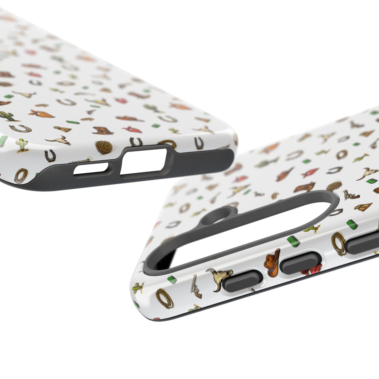 Western Pattern Phone Case — Cowboy Boots, Hats, Horseshoes & Cactus Tough Case