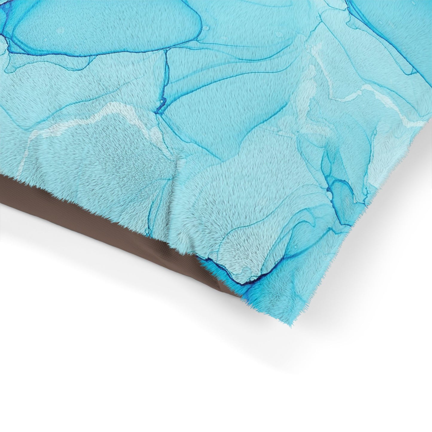 Blue Marble Pet Bed — Plush Dog & Cat Cushion