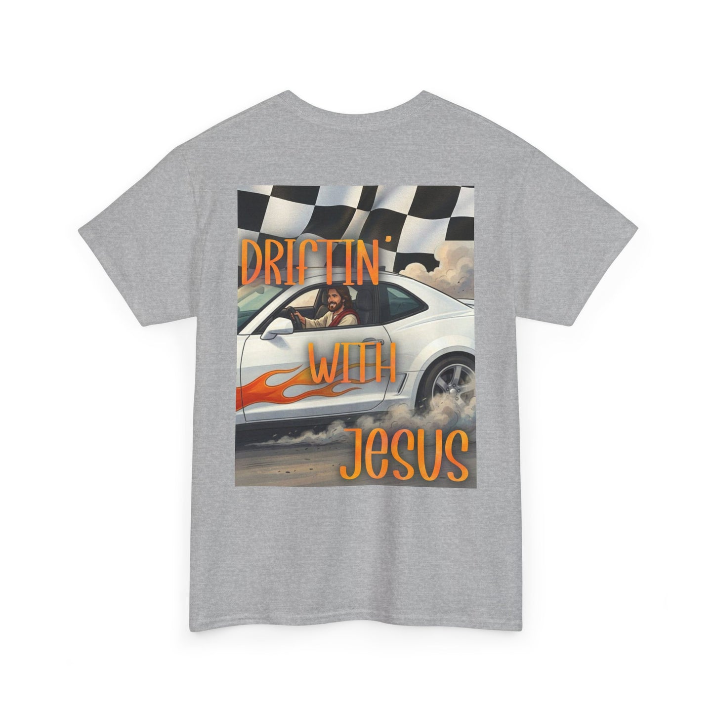Driftin' With Jesus T-Shirt — Vintage Car Faith Graphic Tee