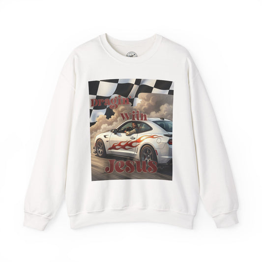 Dragin with Jesus Unisex Heavy Blend™ Crewneck Sweatshirt