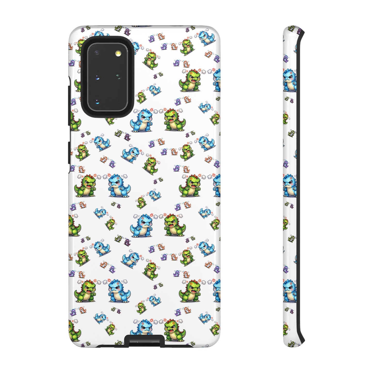 Cute Dino Pattern Phone Case — Playful Cartoon Dinosaur Tough Phone Cover