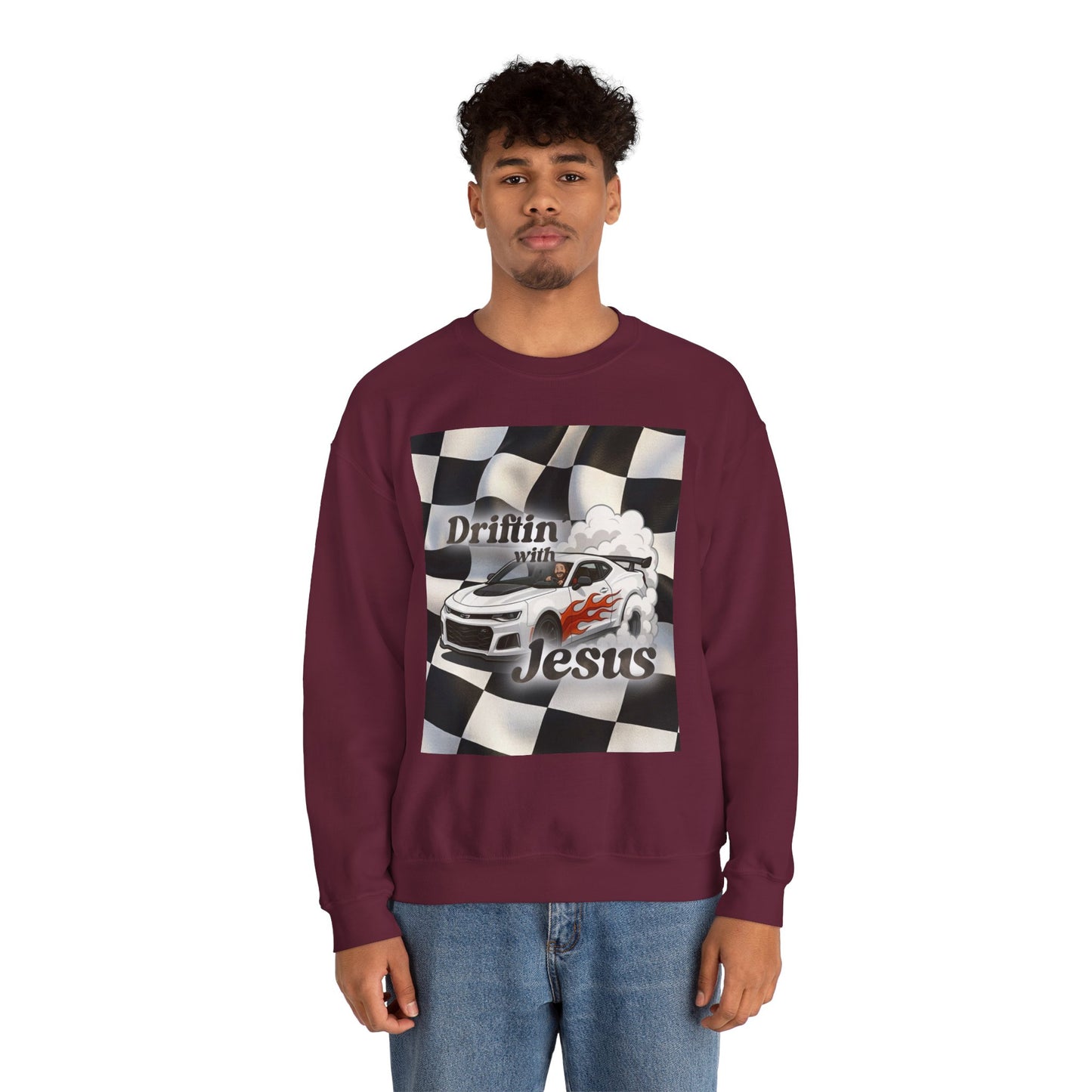 Drifting with Jesus Unisex Heavy Blend™ Crewneck Sweatshirt