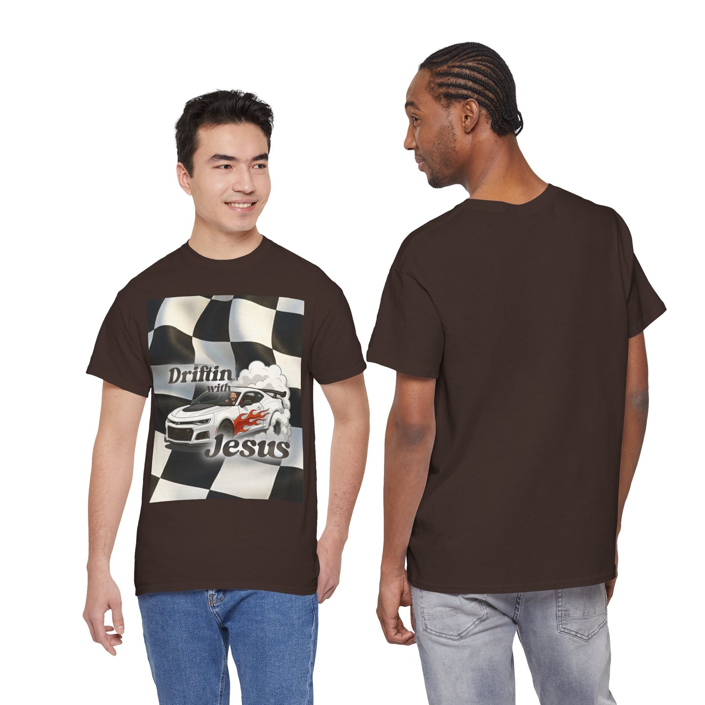 Driftin' with Jesus Tee — Christian Racing Graphic T-Shirt