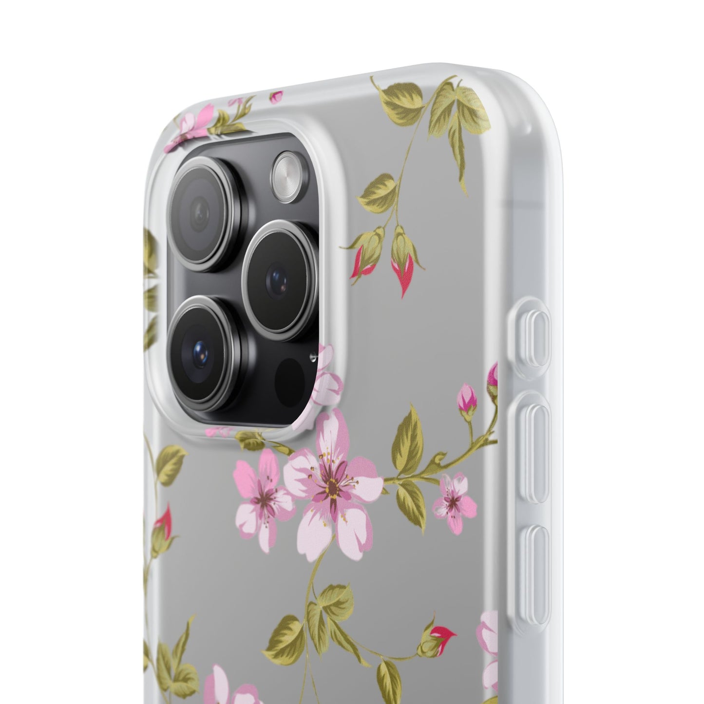 Floral Pink Blossom Flexi Case — Slim Protective Phone Case with Watercolor Cherry Blossom Design
