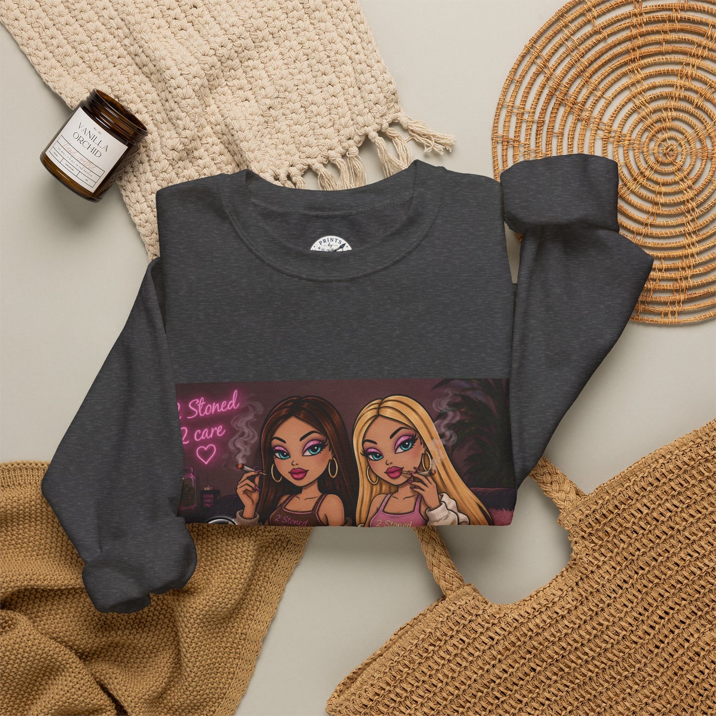 Smoke blunt serve cunt Unisex Heavy Blend™ Crewneck Sweatshirt