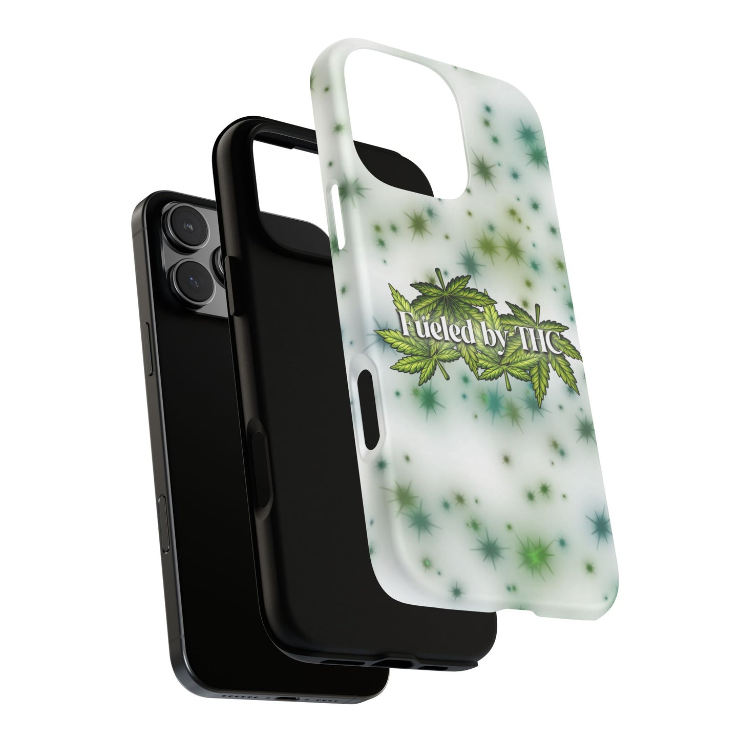 Phone Case — “Fueled by THC” Green Leaf Design