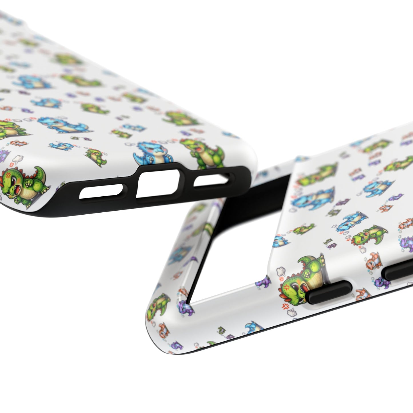 Cute Dino Pattern Phone Case — Playful Cartoon Dinosaur Tough Phone Cover
