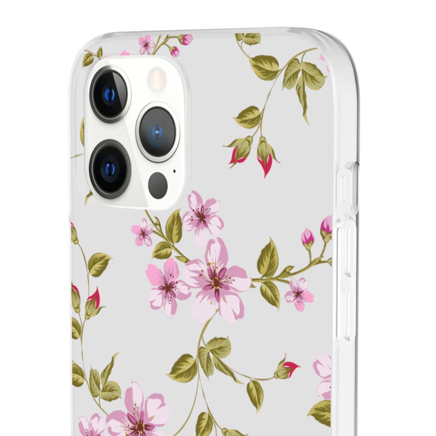 Floral Pink Blossom Flexi Case — Slim Protective Phone Case with Watercolor Cherry Blossom Design