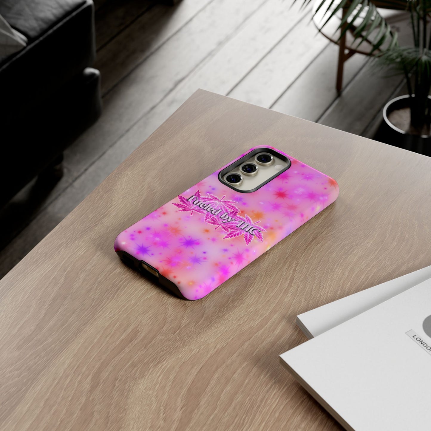 Tough Case — "Fueled by THC" Pink Tie-Dye Phone Cover