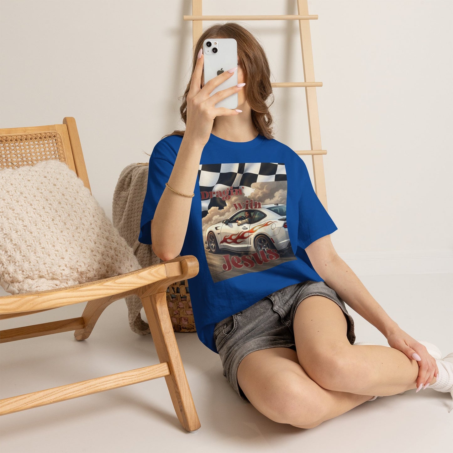 Racing With Jesus T-Shirt — Faith & Speed Graphic Tee