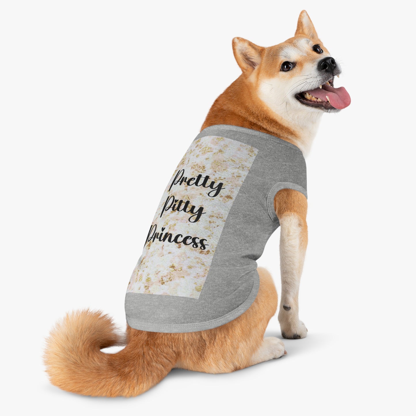 Pet Tank Top — "Pretty Pitty Princess" Cute Sparkle Dog Tank for Small Pits & Pitbull Lovers