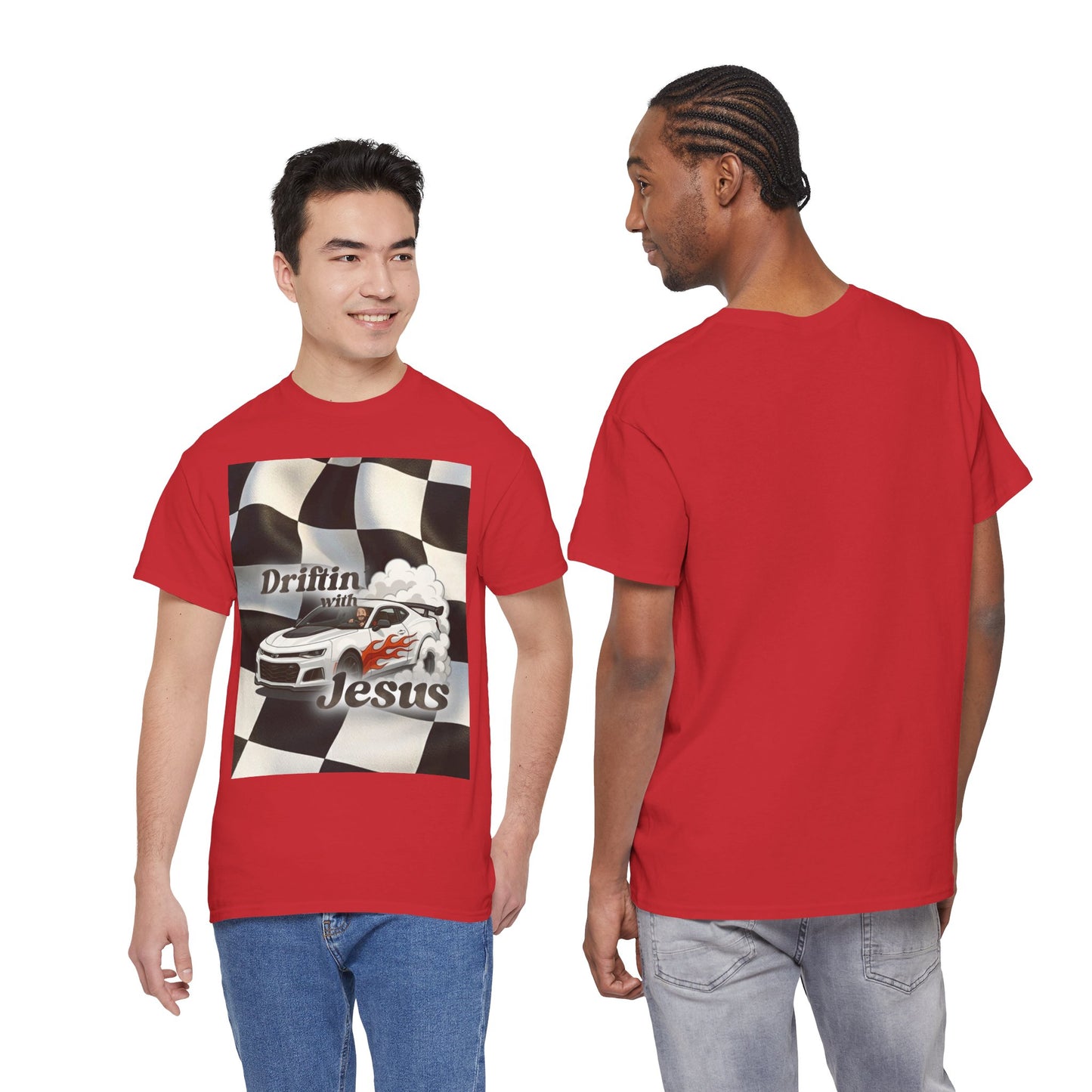 Driftin' with Jesus Tee — Christian Racing Graphic T-Shirt