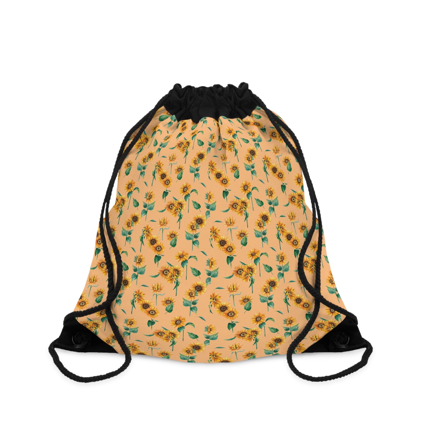 Sunflower Pattern Drawstring Bag — Floral Gym Sack for Women & Teens