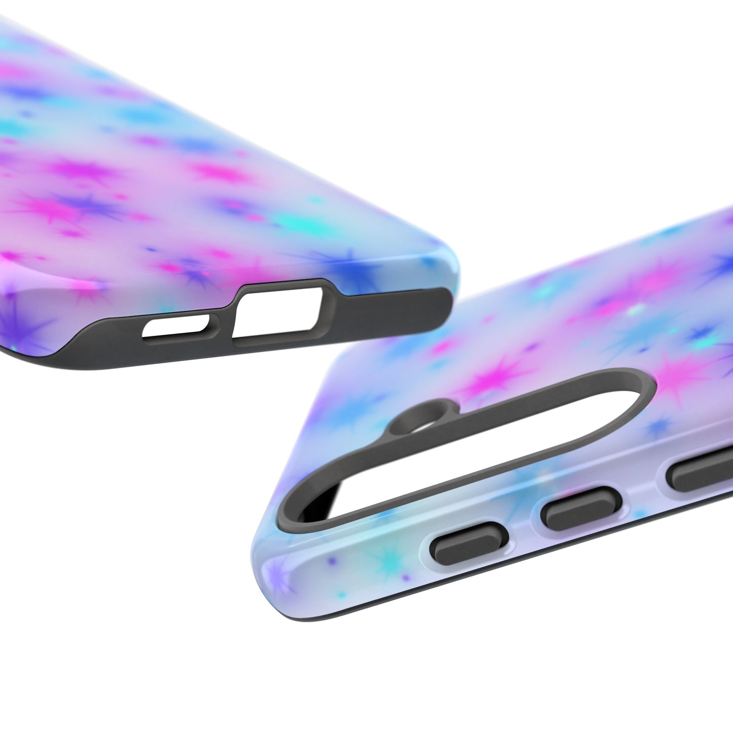Galaxy Sparkle Tough Phone Case - Pastel Starburst Protective Cover