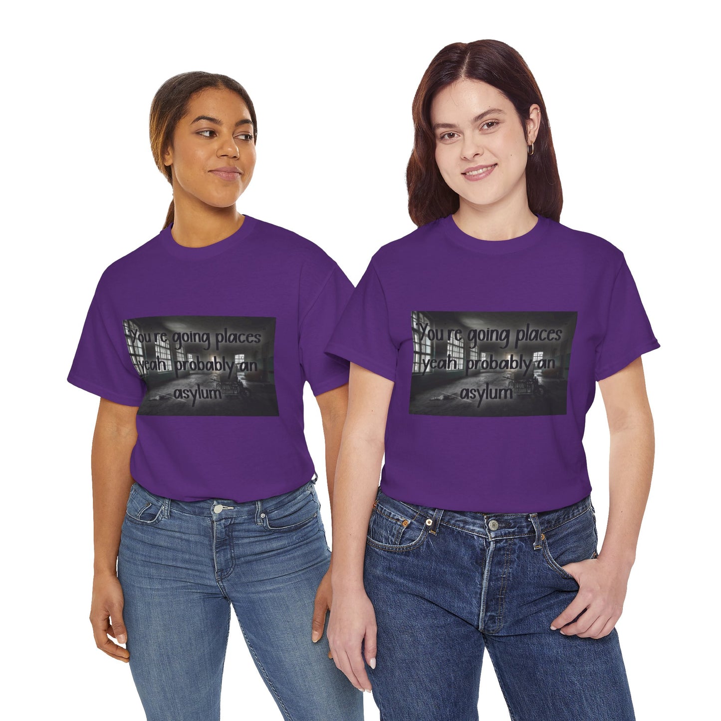 Dark Asylum Photo Tee — "You're Going Places, Yeah Probably the Asylum"