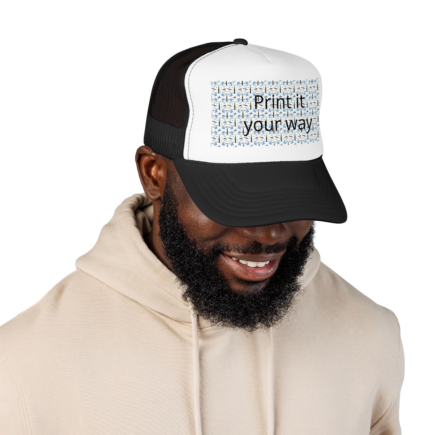 Foam Trucker Hat — "Print it your way" Custom Graphic Mesh Cap