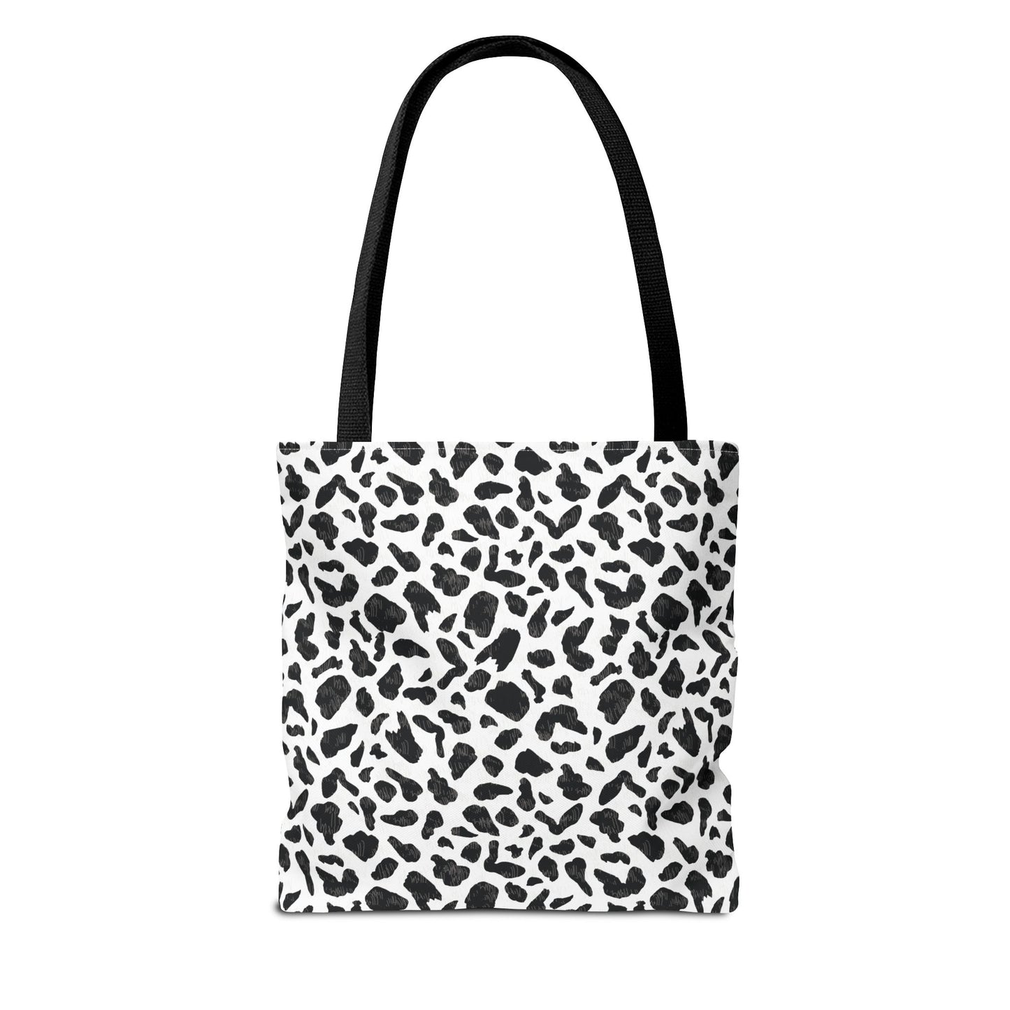 Cow Print Tote Bag – Black & White AOP Canvas Tote