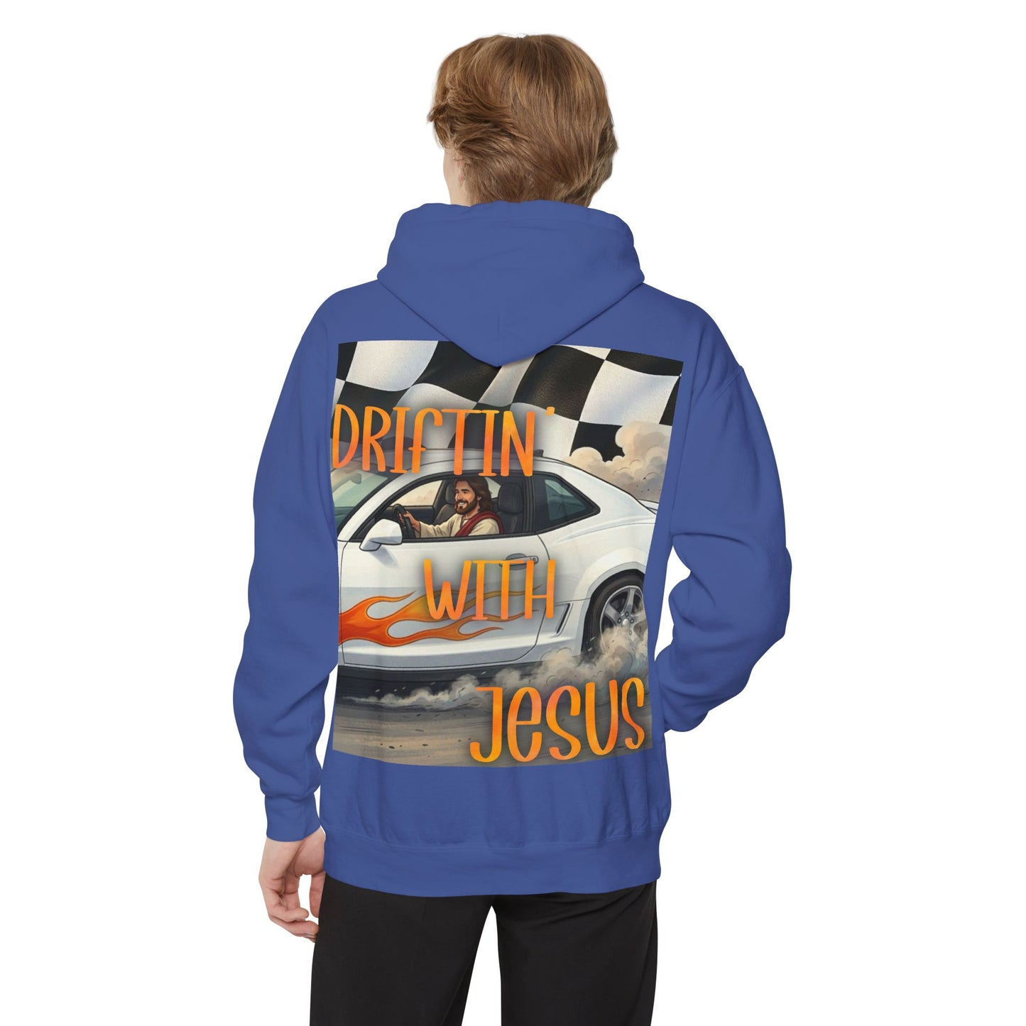 Drifting with jesus Hoodie — racing Graphic