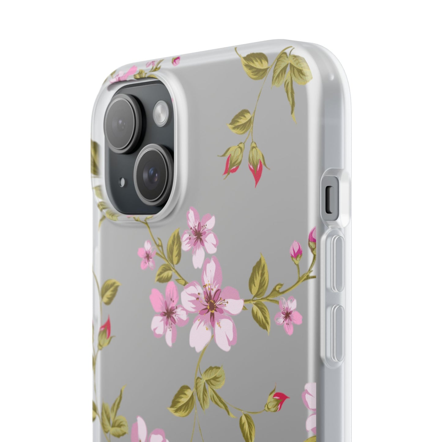 Floral Pink Blossom Flexi Case — Slim Protective Phone Case with Watercolor Cherry Blossom Design