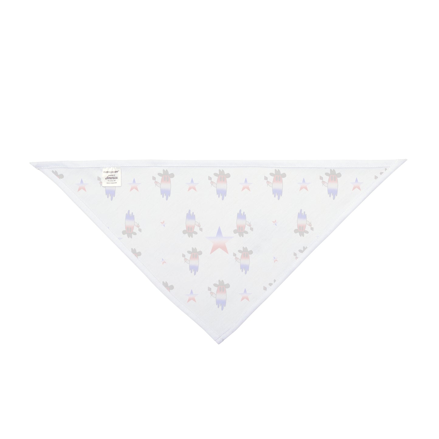 Patriotic Star & cowboy ghost Pet Bandana — Red, White & Blue Fourth of July Dog Bandana