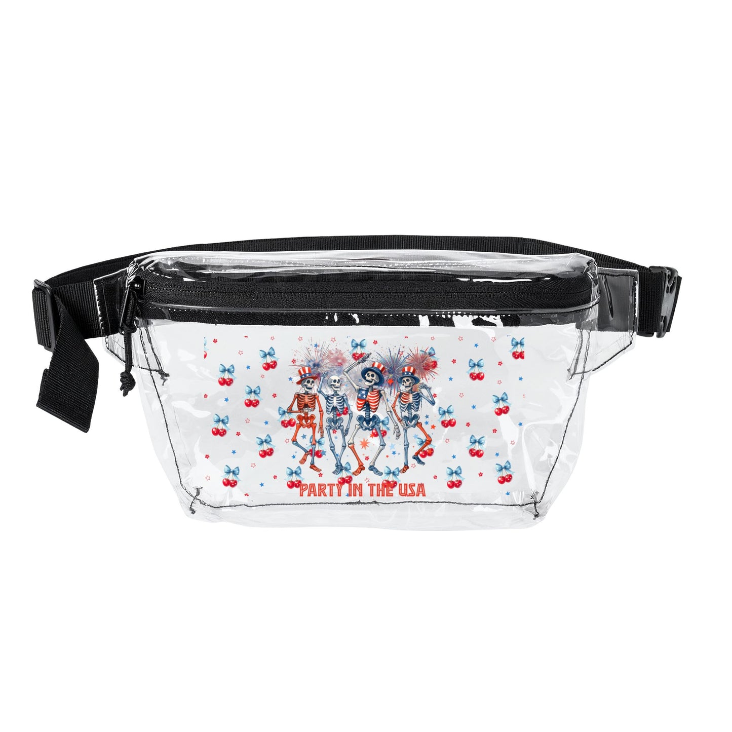 Transparent Fanny Pack — Patriotic 'Party in the USA' Festival Belt Bag