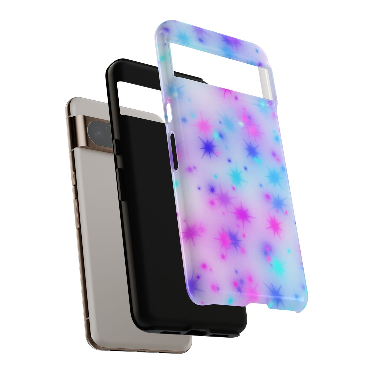 Galaxy Sparkle Tough Phone Case - Pastel Starburst Protective Cover