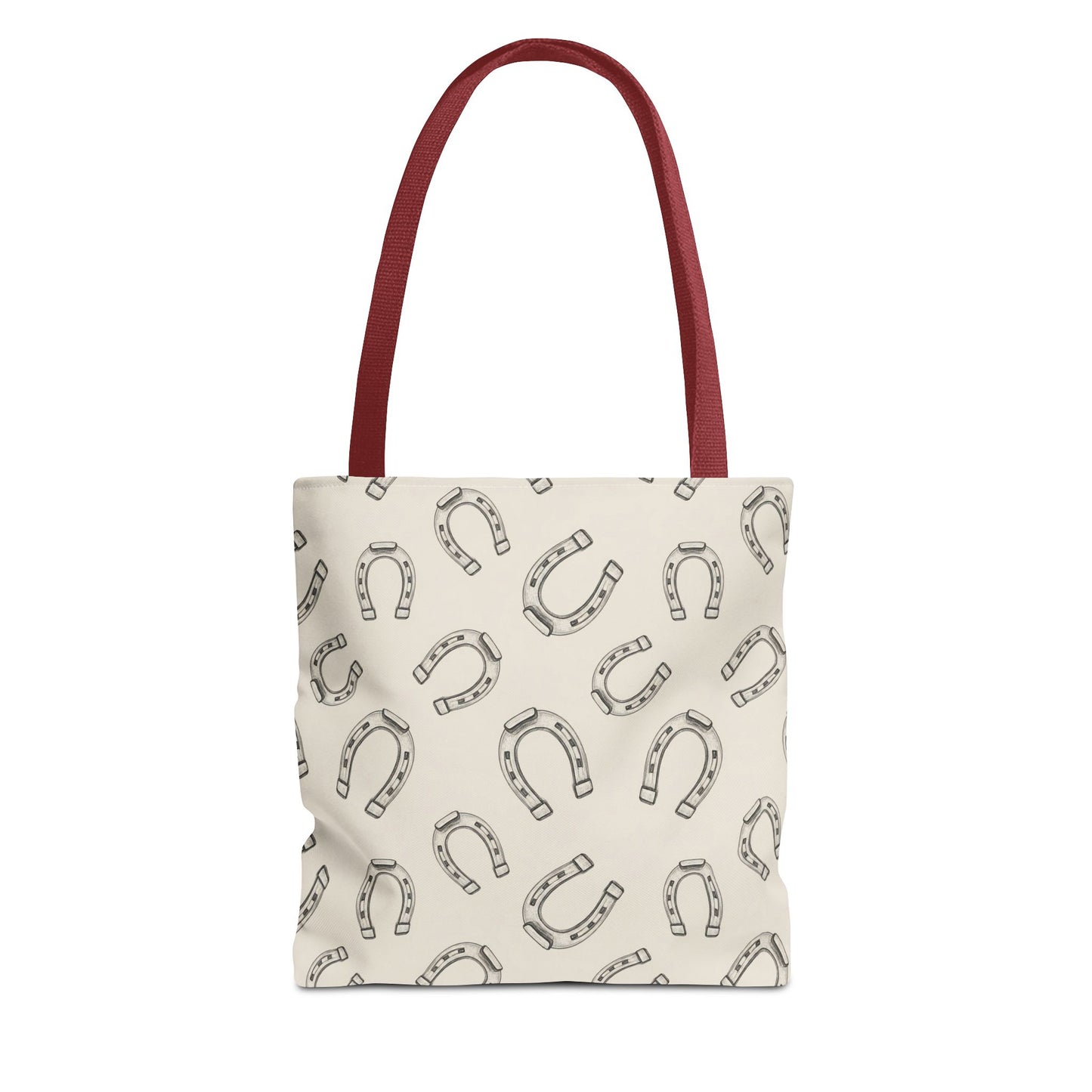 Horseshoe Pattern Tote Bag – Lucky Neutral Printed Canvas Tote