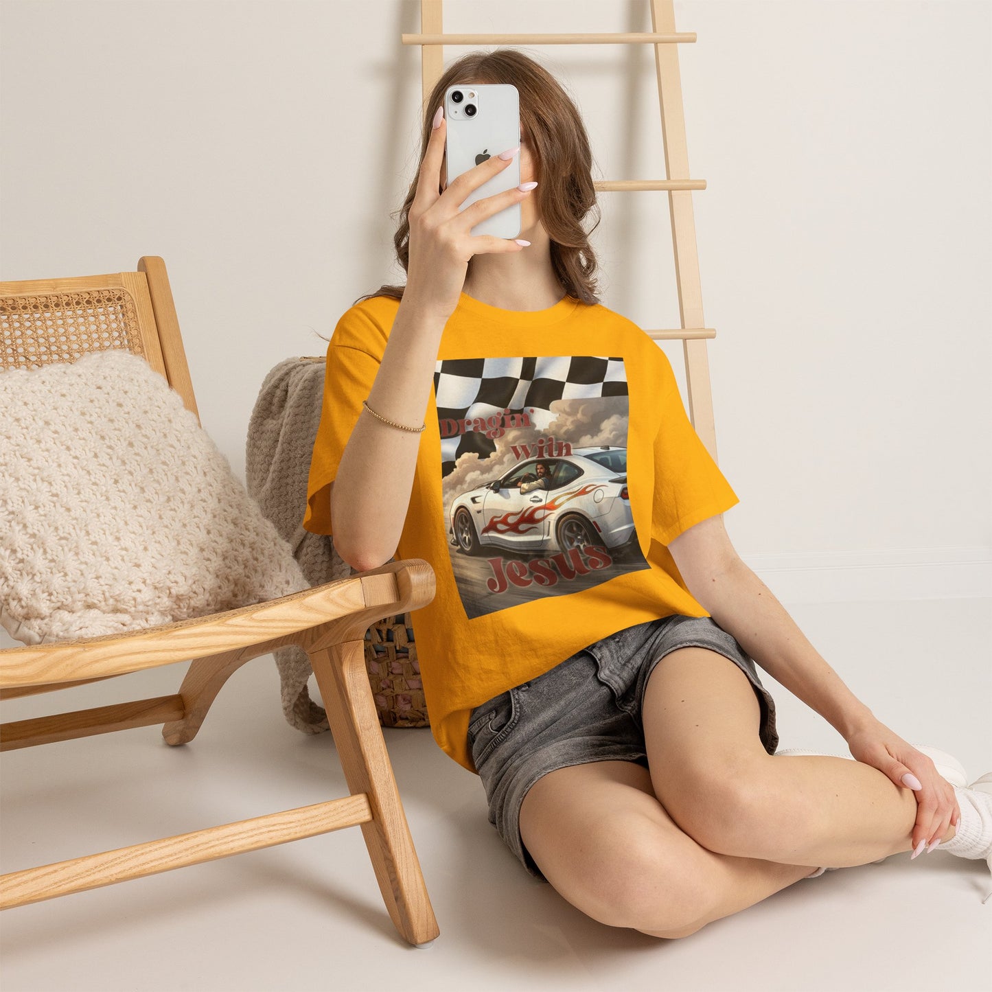 Racing With Jesus T-Shirt — Faith & Speed Graphic Tee