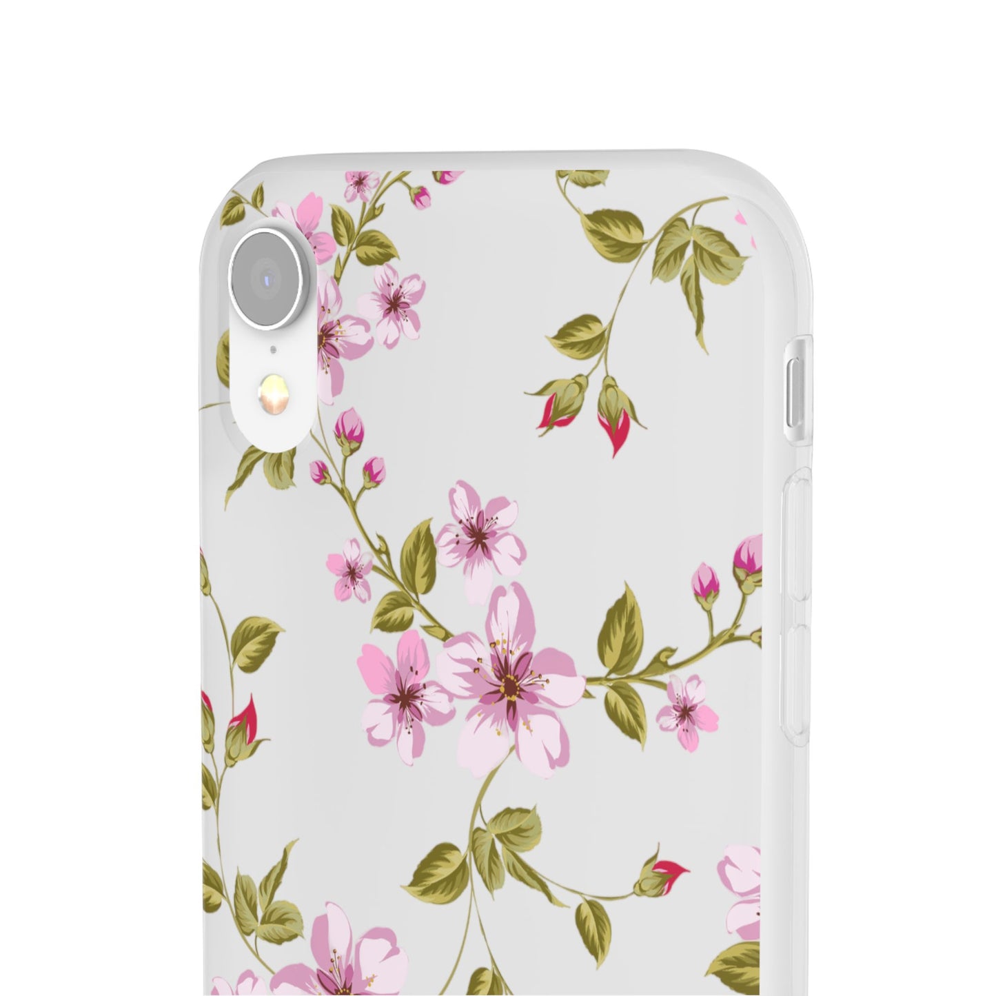 Floral Pink Blossom Flexi Case — Slim Protective Phone Case with Watercolor Cherry Blossom Design