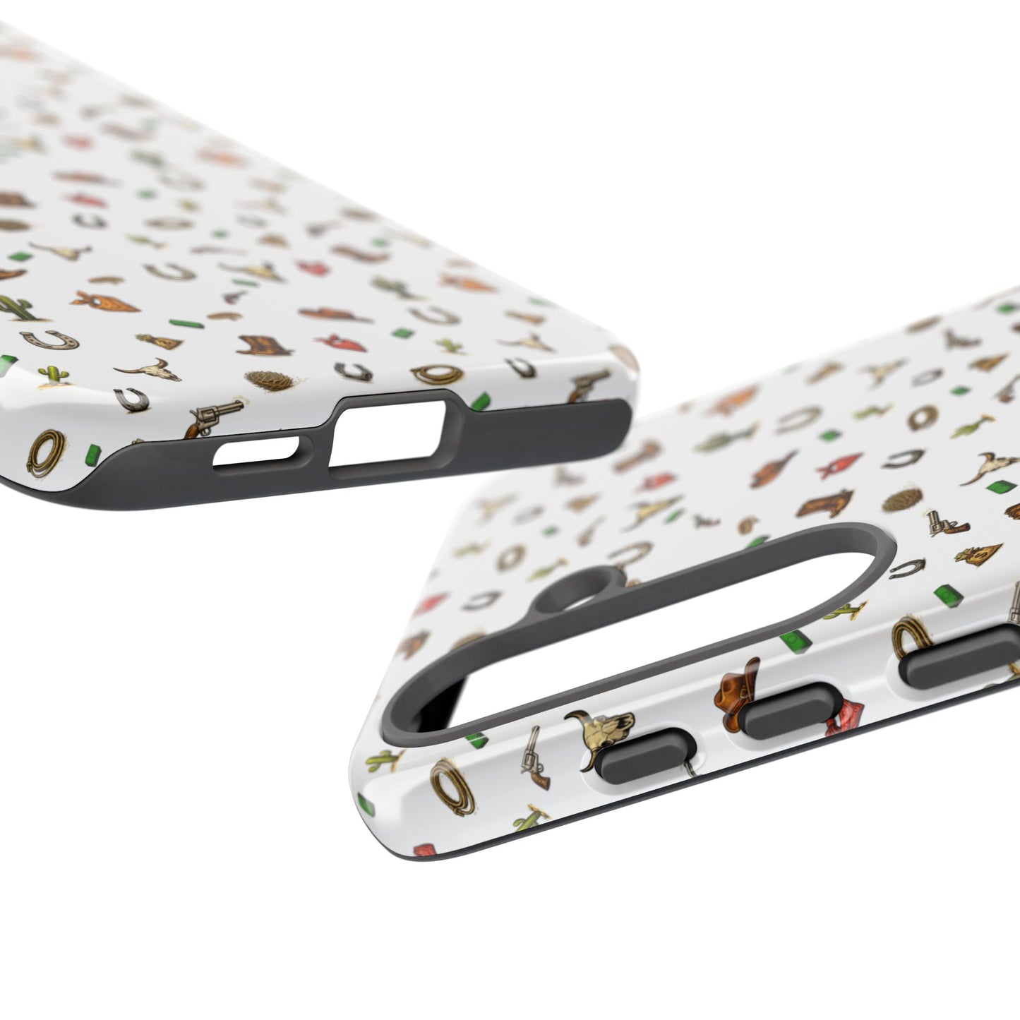 Western Pattern Phone Case — Cowboy Boots, Hats, Horseshoes & Cactus Tough Case