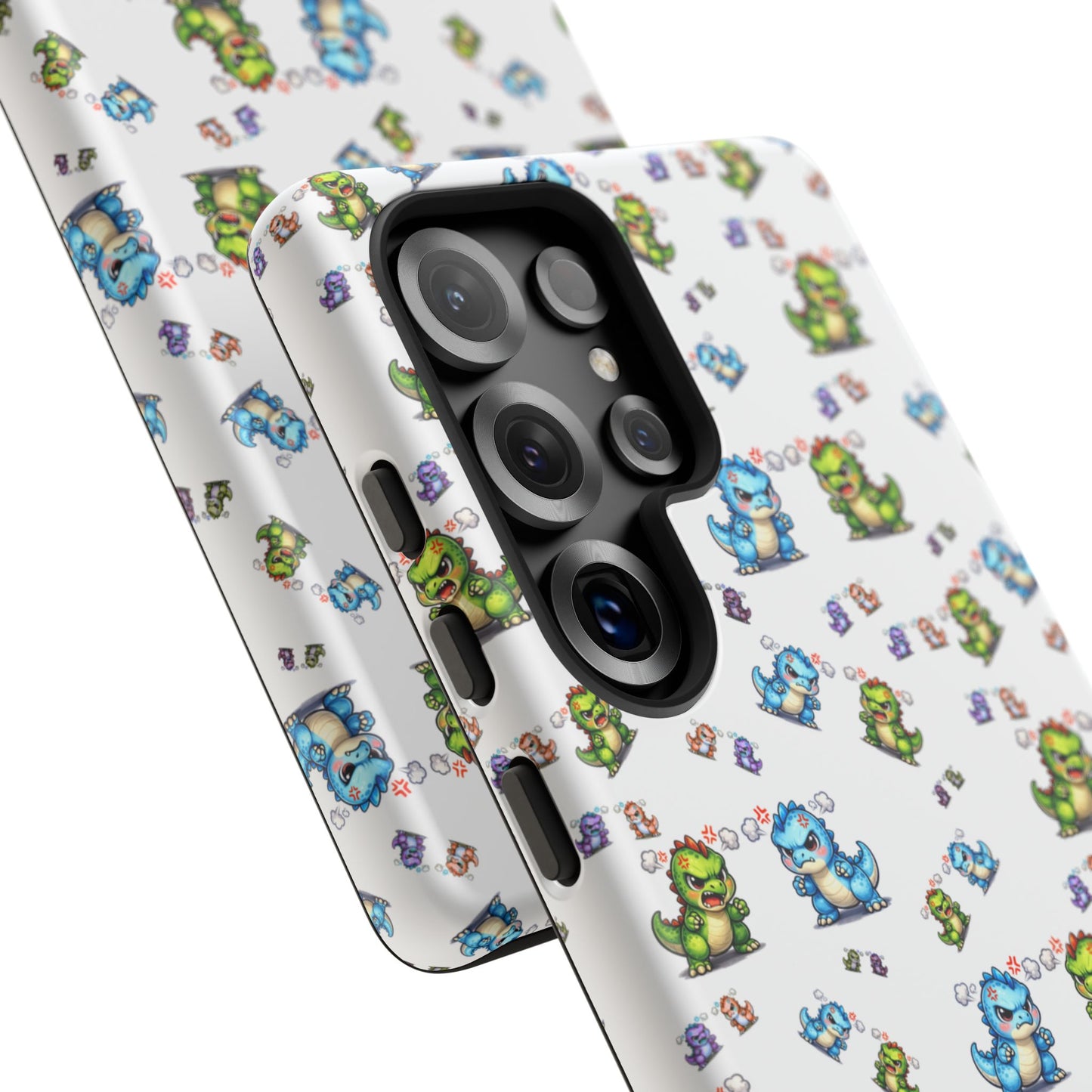 Cute Dino Pattern Phone Case — Playful Cartoon Dinosaur Tough Phone Cover