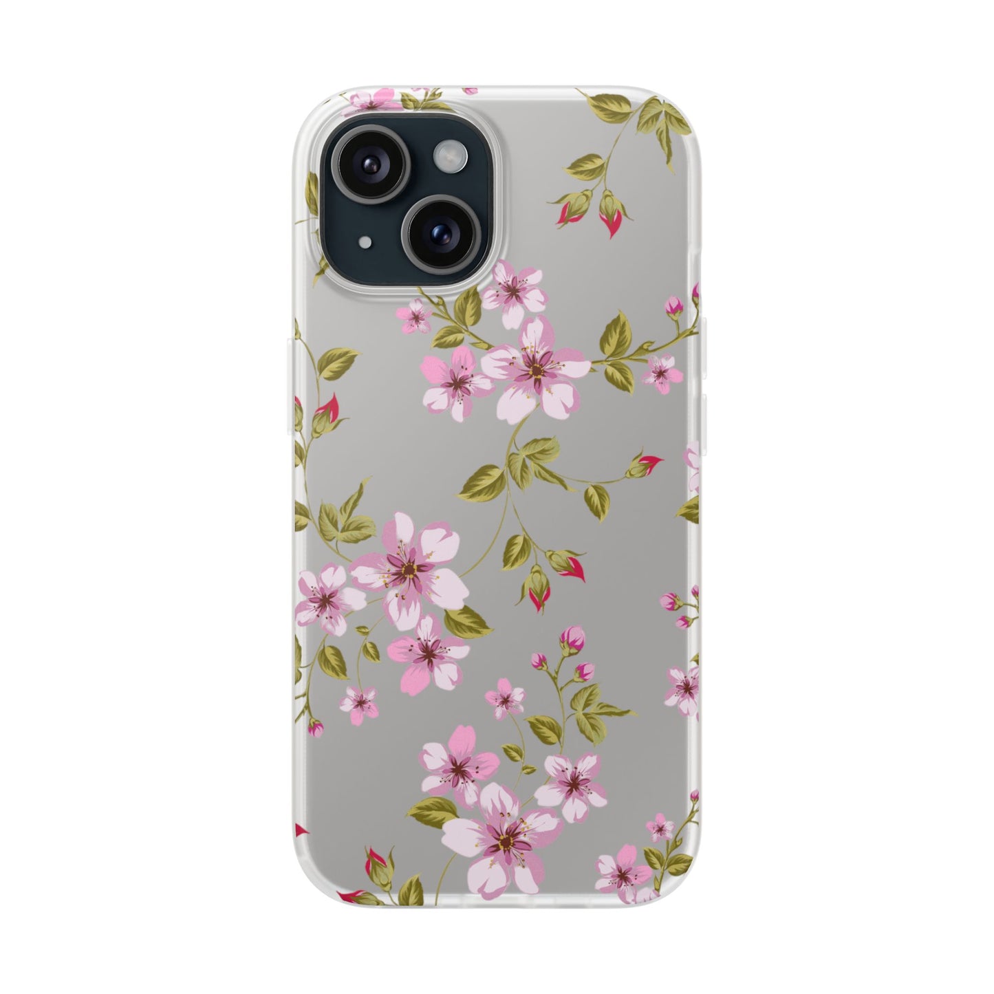 Floral Pink Blossom Flexi Case — Slim Protective Phone Case with Watercolor Cherry Blossom Design