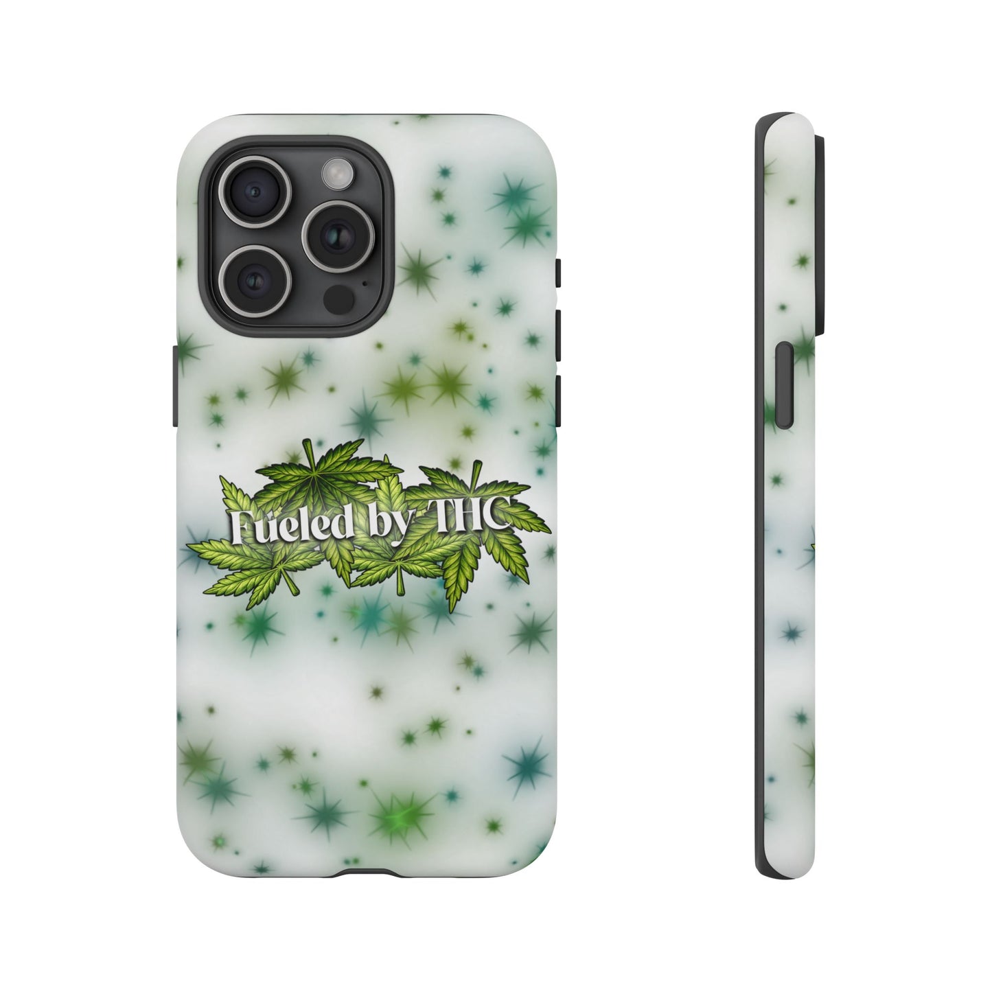 Phone Case — “Fueled by THC” Green Leaf Design