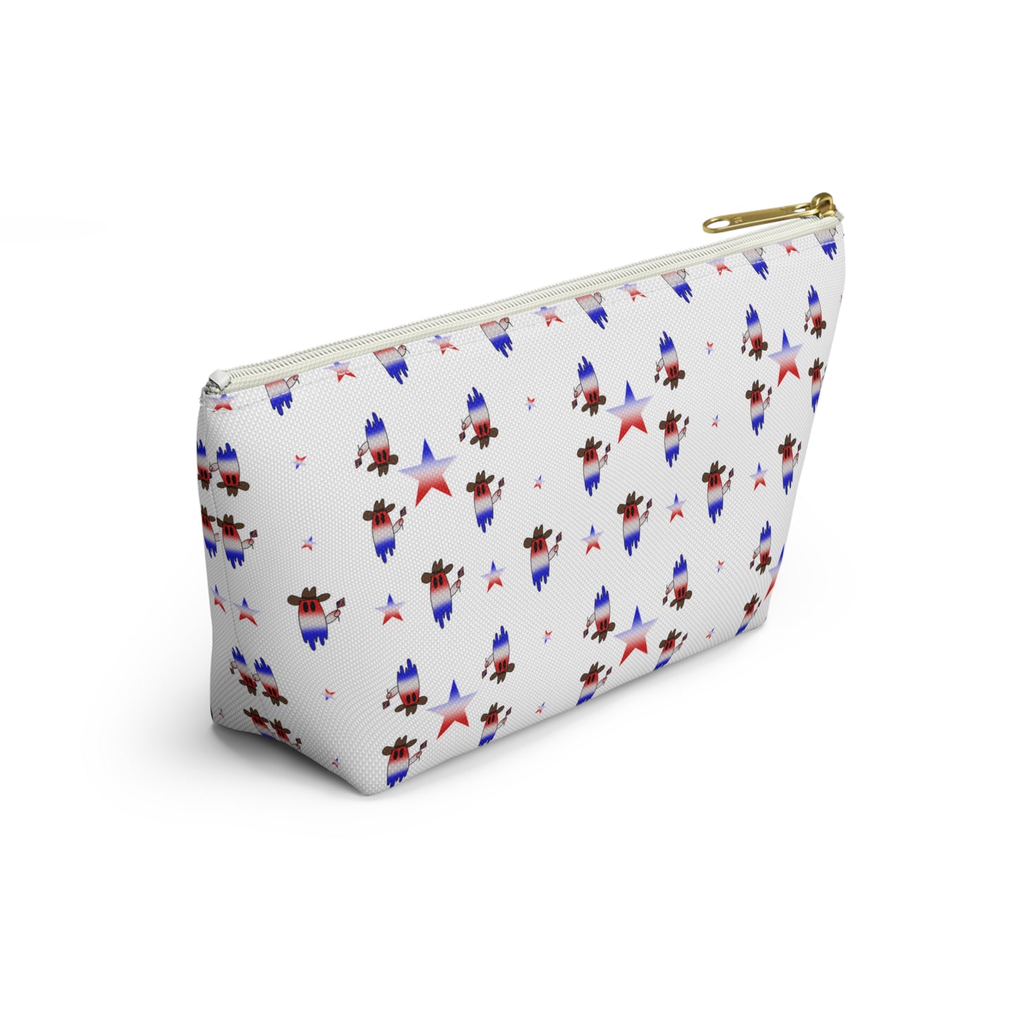 Patriotic Ghost Accessory Pouch — T‑Bottom Makeup & Travel Bag