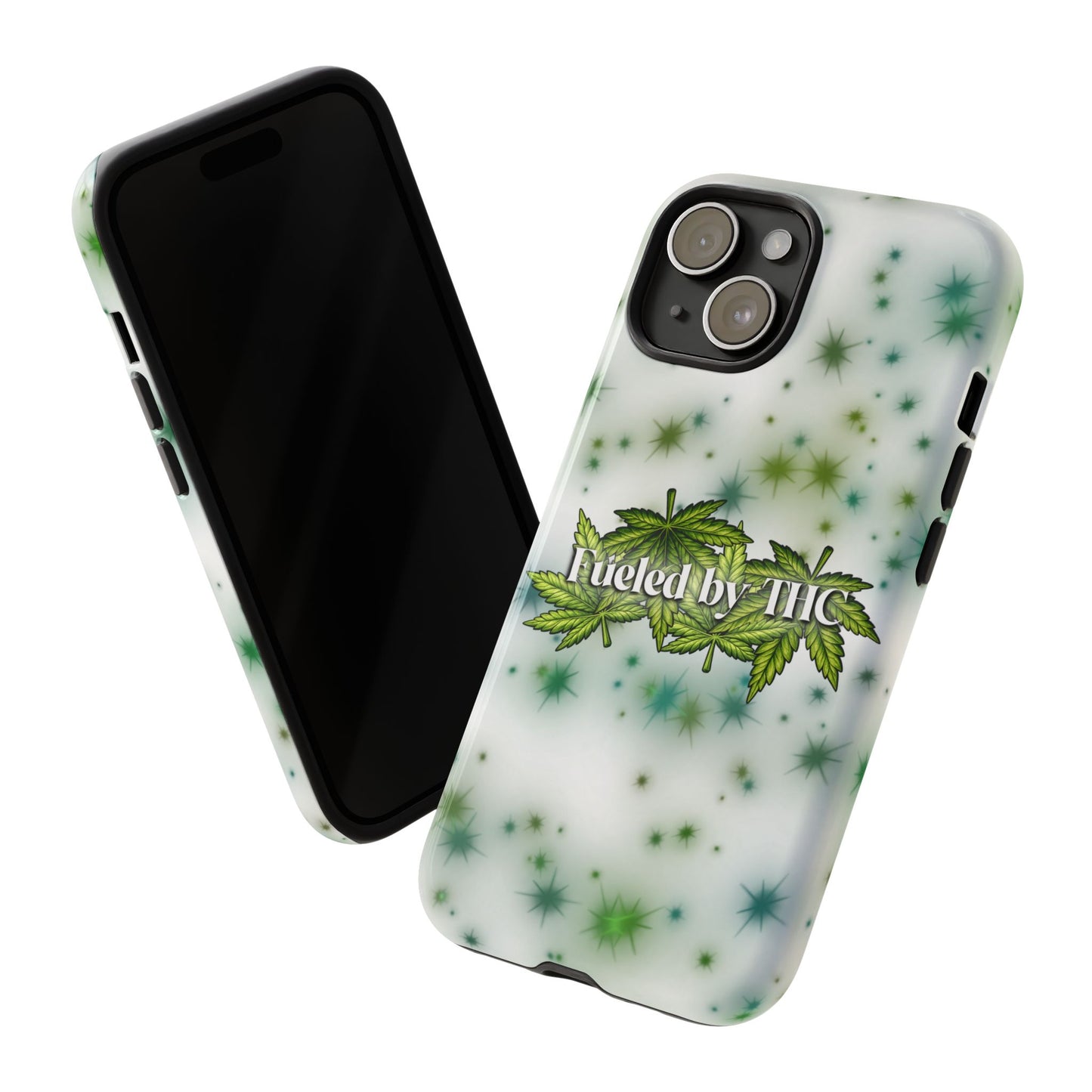 Phone Case — “Fueled by THC” Green Leaf Design