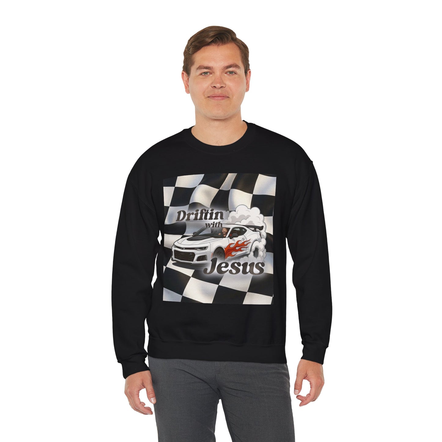 Drifting with Jesus Unisex Heavy Blend™ Crewneck Sweatshirt
